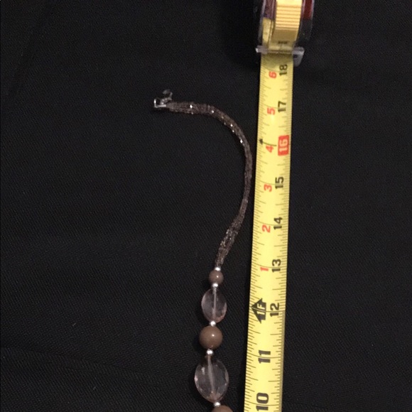 NWOT  silvertone and earth Color beaded necklace - Picture 5 of 5